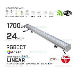 Proiector LED 24W 220V Smart Liniar RGB CCT